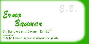 erno baumer business card